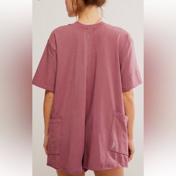 FREE PEOPLE MOVEMENT HOT SHOT TEE ROMPER in Clove NWT sz XS, S, M, L - Picture 6 of 8